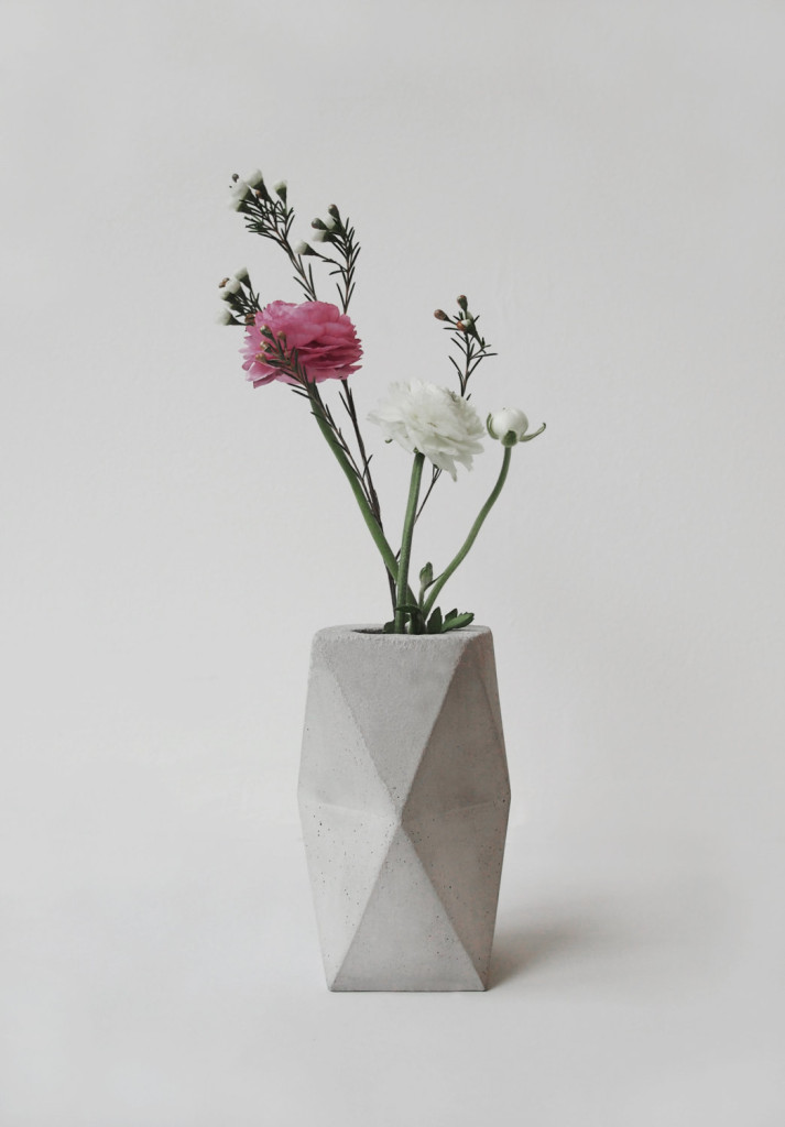 Geometric Concrete Minimalist Vase - ML