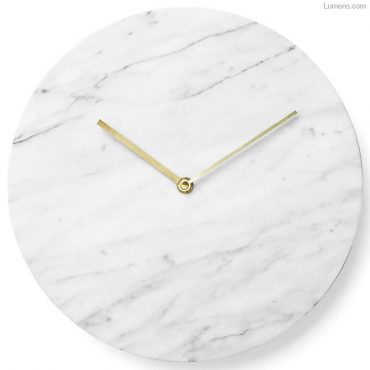 Carrara White Marble Wall Clock by Menu