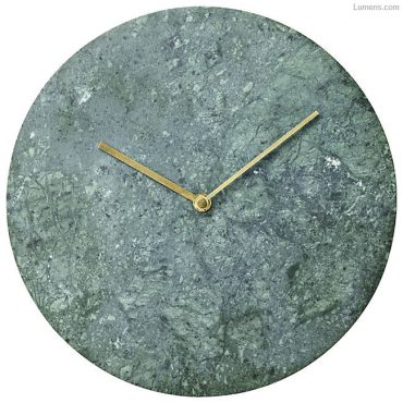 Marble Wall Clock in Carrara White or Verde Guatemala Green by