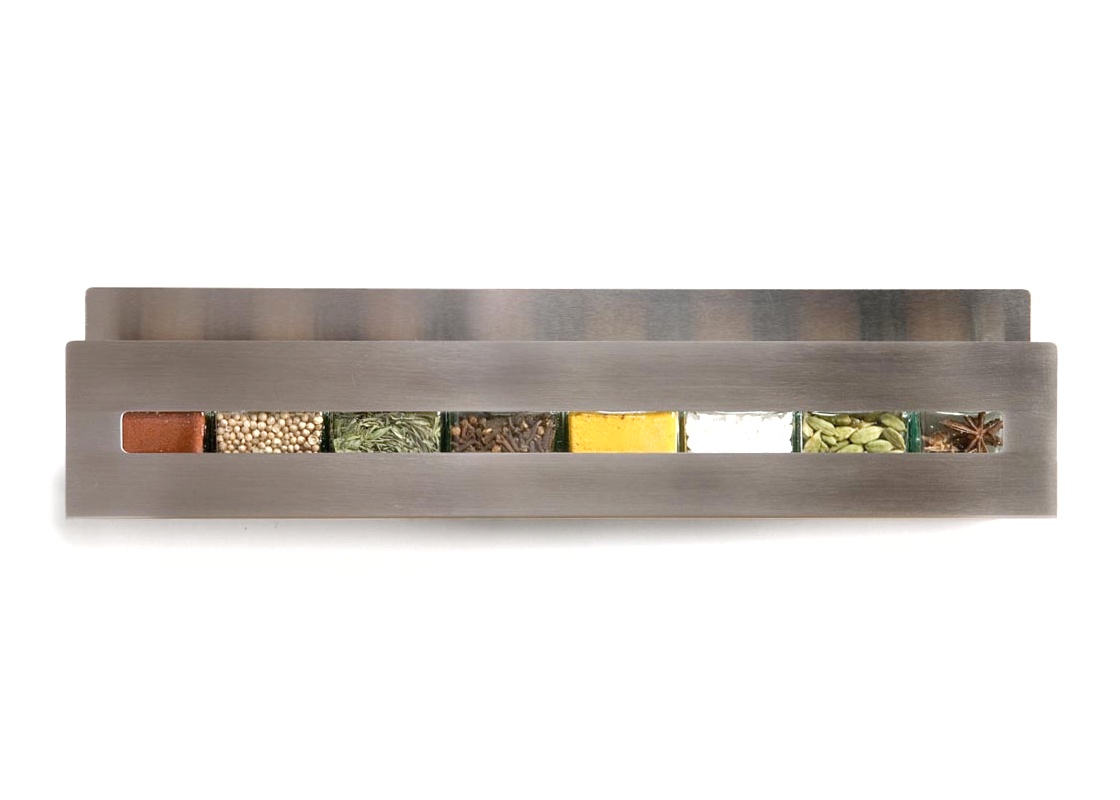 "Aperture" Stainless Steel Spice Shelf by Desu Design